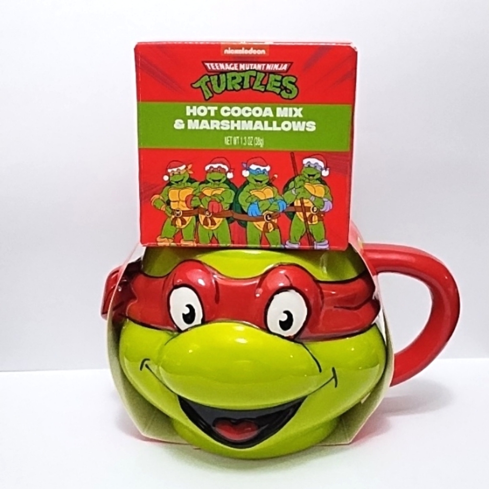 ON SALE Nickelodeon Teenage Mutant Ninja Turtle Mug Cup Raphael Hot Cocoa Mix